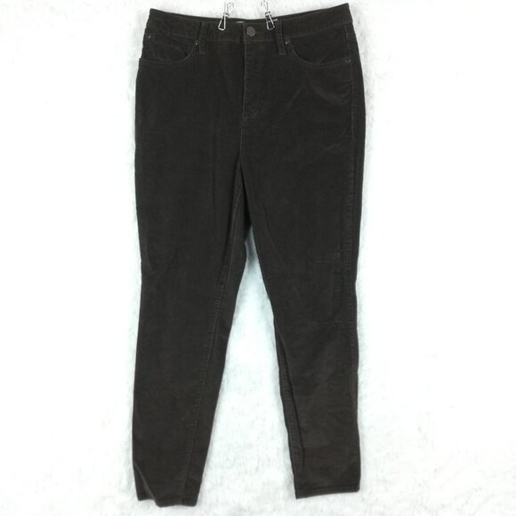 Seven7 Womens Pants Ultra High Rise Skinny Corduroy Brown Stretch 12‎ - Picture 1 of 12